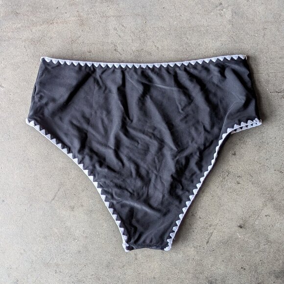 Shein Black White Whip Stitch Bikini Swimsuit medium - Picture 10 of 10